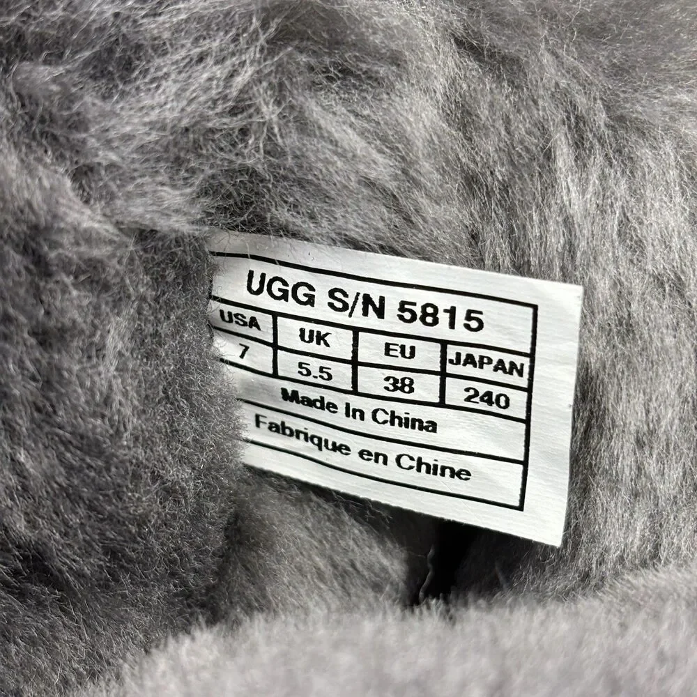UGG Australia Women's Size 7 Shearling Boots Suede Classic Tall 5815 Gray - Picture 11 of 11